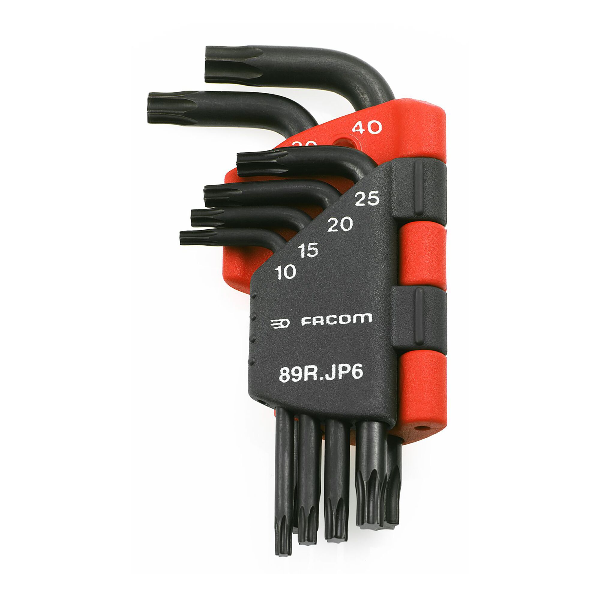 Facom 6-Piece Torx Key Set, T10-T40 Size, L Shape, Short Arm