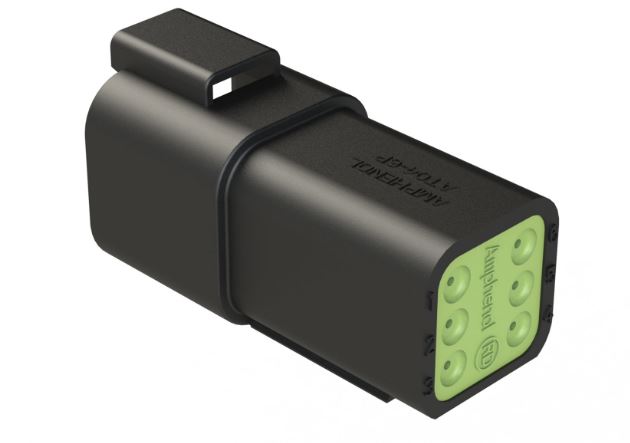 Amphenol Industrial, AT Cable connector Plug 6 Way, Crimp Termination AT04-6P-RD01BLK
