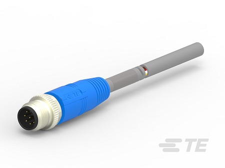 TE Connectivity Female 8 way M12 to Male M12 Sensor Actuator Cable, 500 mm