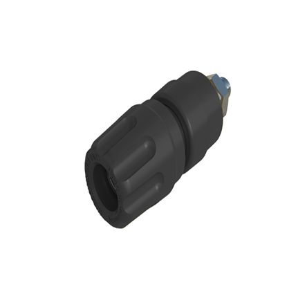 Hirschmann Test & Measurement 35A, Grey Binding Post With Brass Contacts and Nickel Plated - 8mm Hole Diameter