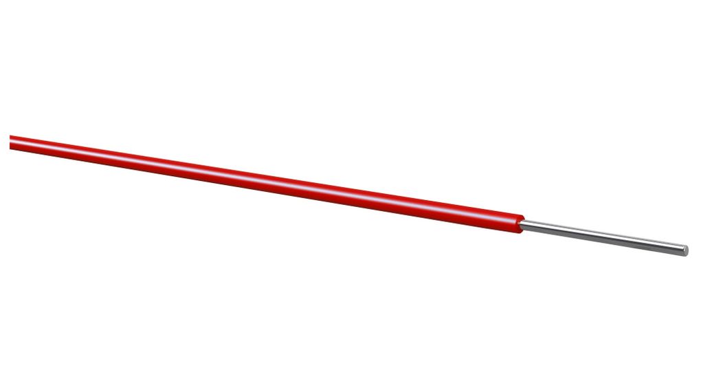 Kabeltronik YV Series Red 0.5 mm² Equipment Wire, 20 AWG, 100m, PVC Insulation, 070108008