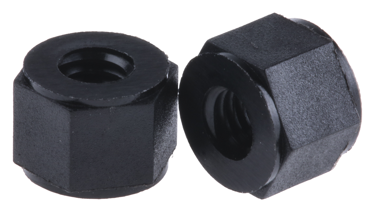 Essentra Threaded Standoff, M4 Thread, 6mm Body, Nylon, Female/Female