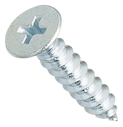 Yahata Neji Steel Flat Head Self Tapping Screw, M4 x 12mm Long