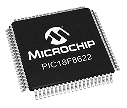 Microchip PIC18F8622-I/PT, 8 bit PIC, PIC18F8622 Microcontroller, 40 MHz, 64kB FLASH, 80-Pin TQFP