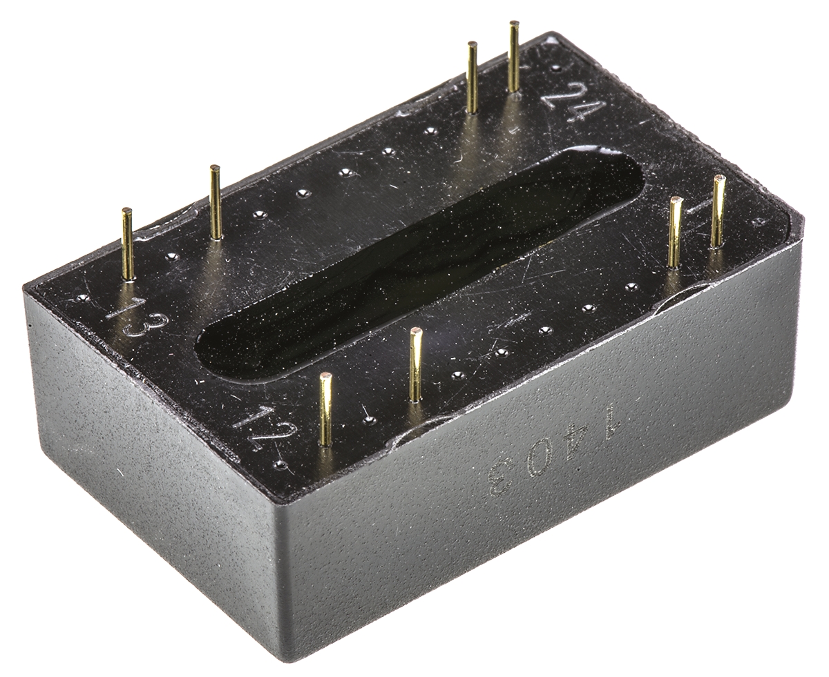 TRACOPOWER TEN 3 DC-DC Converter, ±12V dc/ ±125mA Output, 4.5 → 9 V dc Input, 3W, Through Hole, +85°C Max Temp