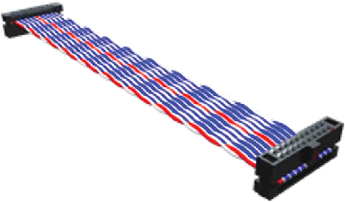 Samtec FFTP Series Ribbon Cable, 1.27mm Pitch, 457.2mm Length, Tiger Eye IDC to Tiger Eye IDC