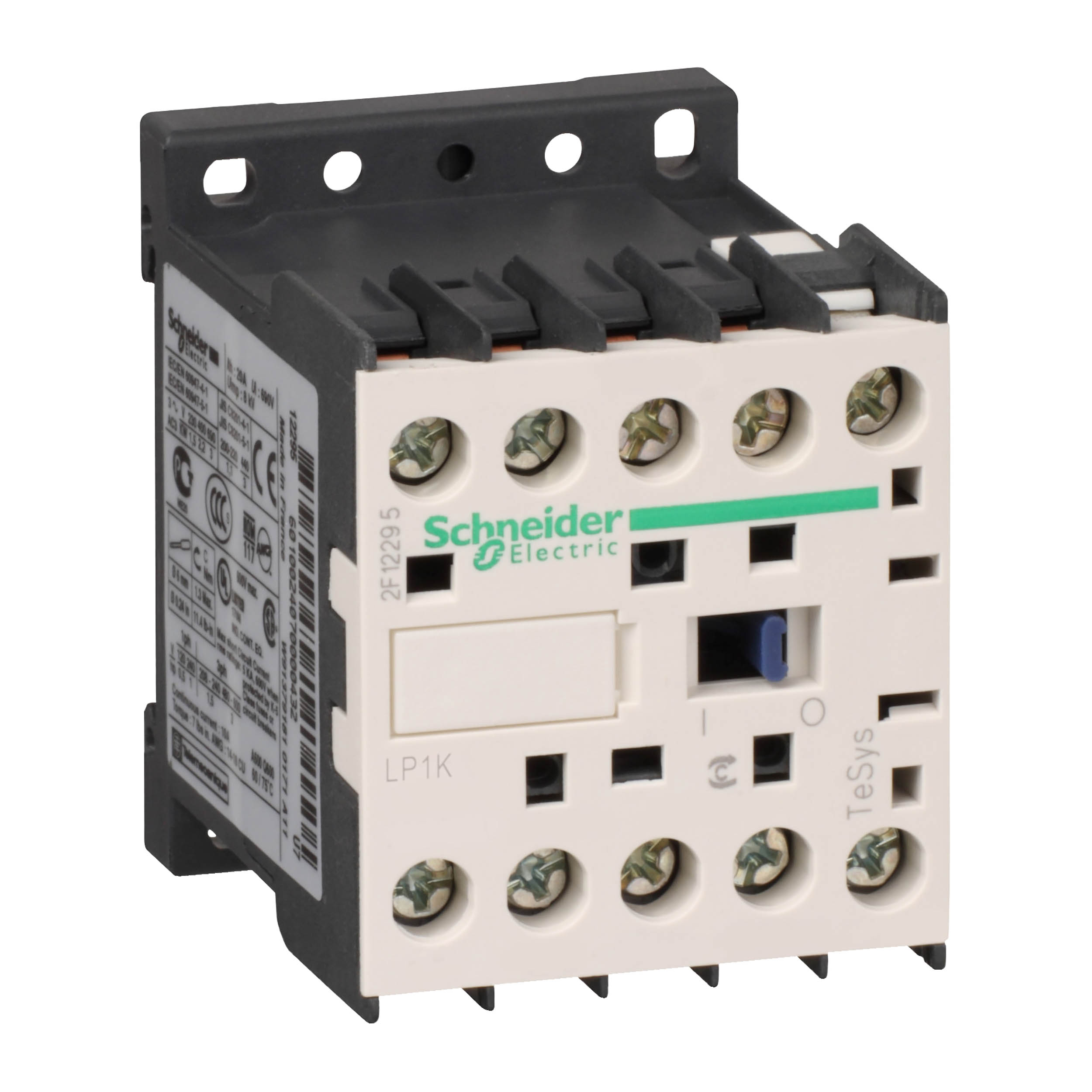 Schneider Electric TeSys K Contactor, 12 V dc Coil, 3-Pole, 9 A, 1NO
