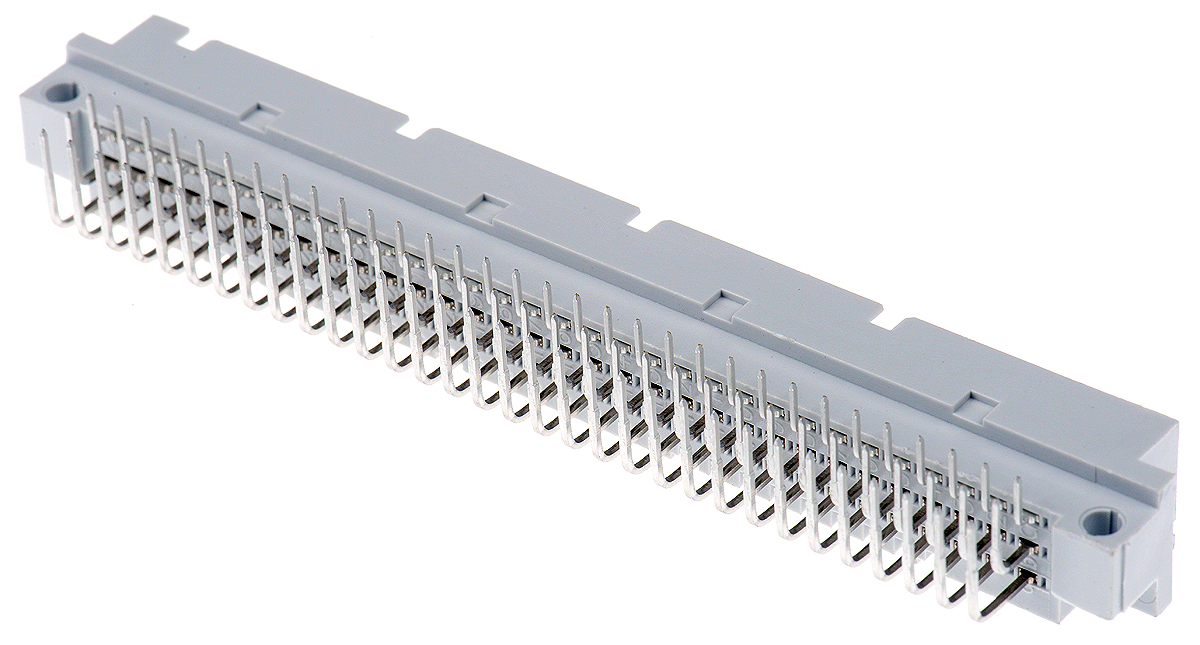 RS PRO 96 Way 2.54mm Pitch, Type C Class C2, 3 Row, Right Angle DIN 41612 Connector, Plug