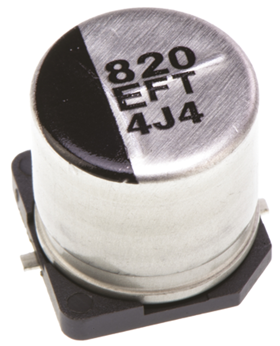 Panasonic 820μF Aluminium Electrolytic Capacitor 25V dc, Surface Mount - EEEFT1E821AP