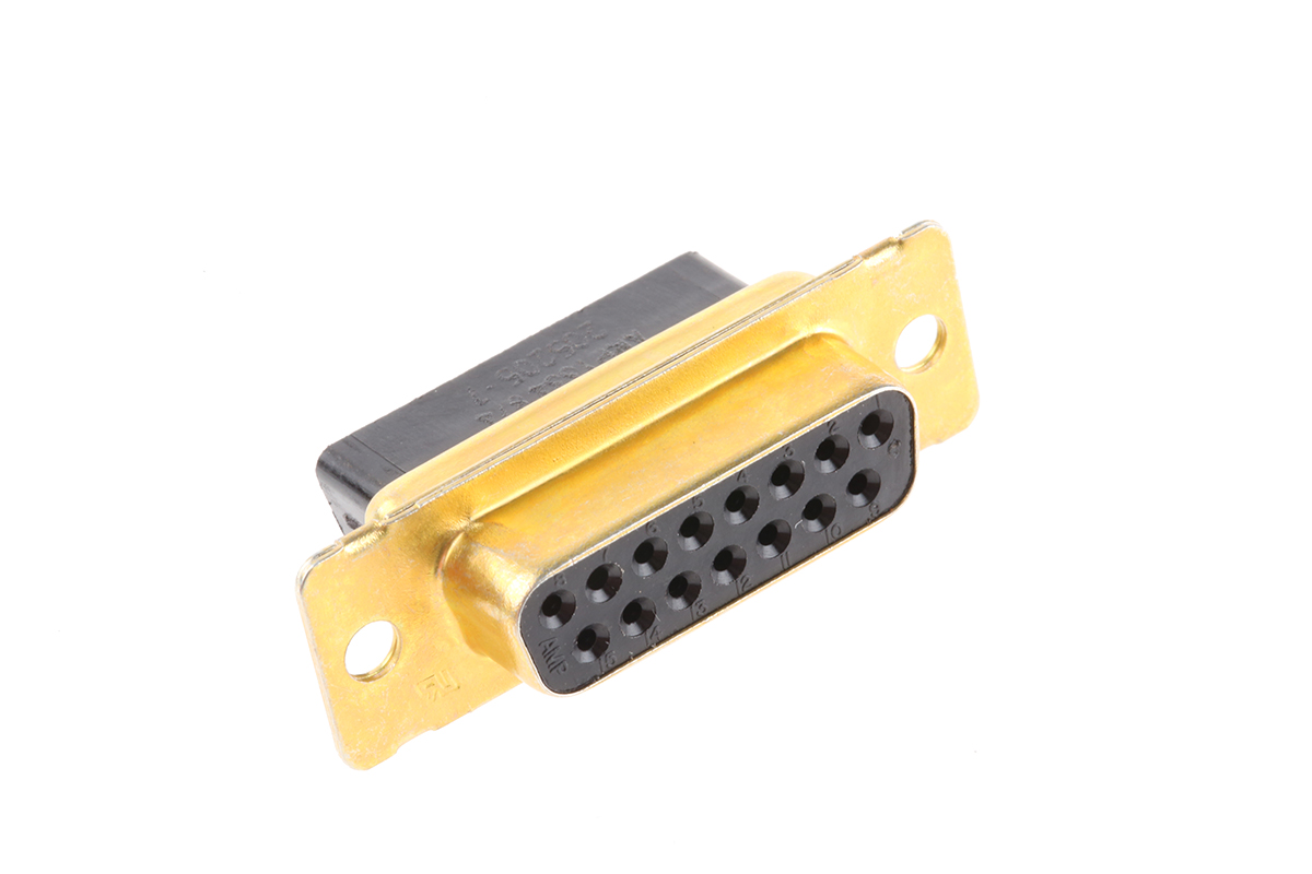 TE Connectivity Amplimite HDP-20 15 Way Cable Mount D-sub Connector Socket