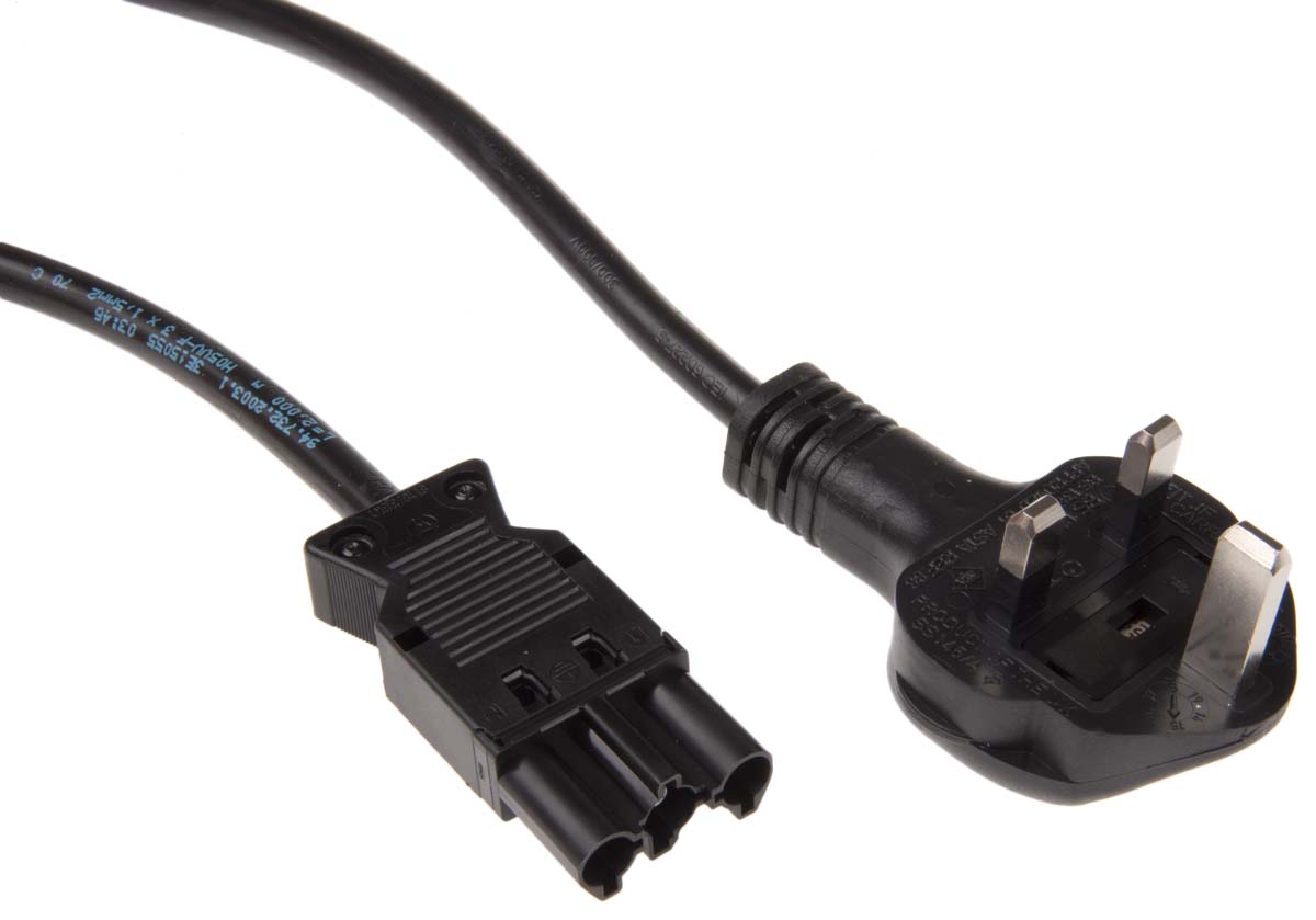 Wieland ST18 Series Cord Set, Female, 16A, IP20