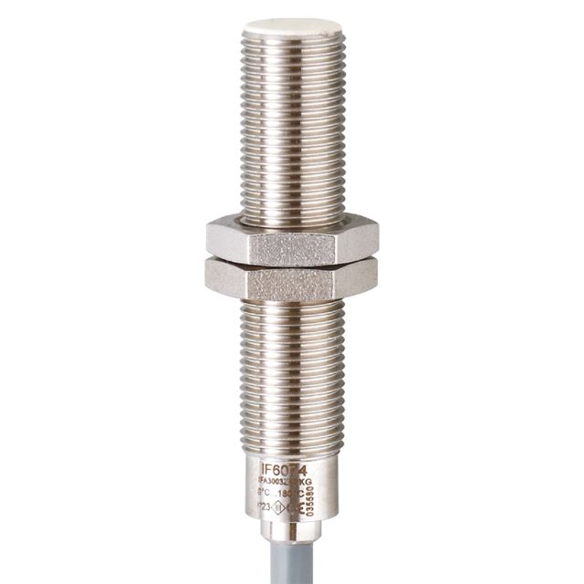 ifm electronic Inductive Threaded Barrel Proximity Sensor, M12, 3 mm Detection, PNP NO, 10 → 35 V dc