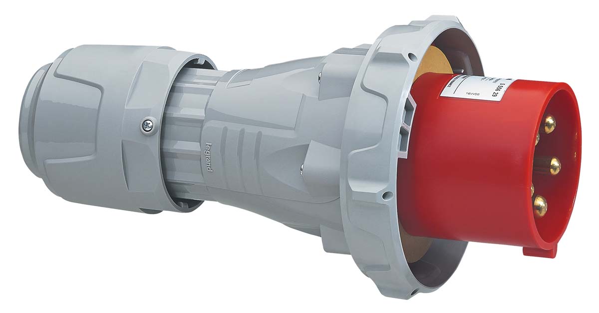 Legrand IP67 Red Cable Mount 3P + N + E Industrial Power Plug, Rated At 125A, 415 V