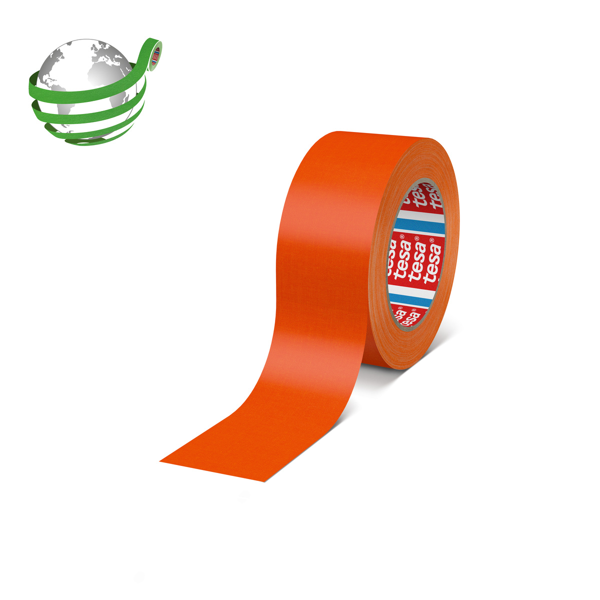 Tesa 4671 Neon Orange Rubber Gaffa Duct Tape, 50mm x 25m, 0.28mm Thick