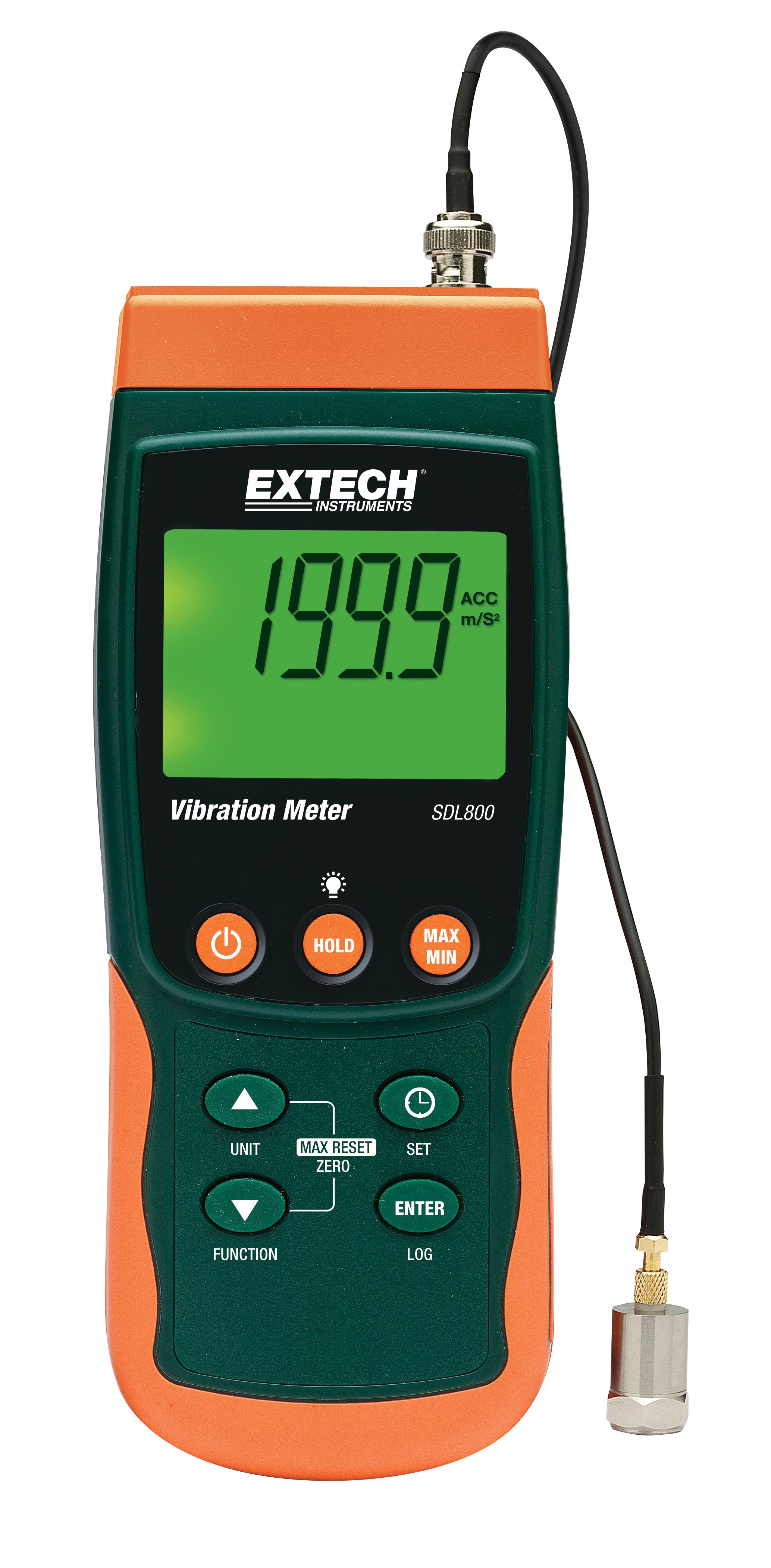 Extech SDL800 Vibration Meter - Acceleration, Displacement, Velocity