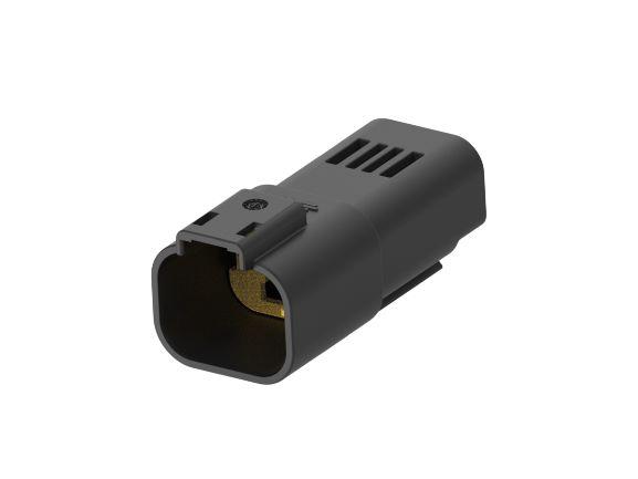 TE Connectivity, Superseal Pro Automotive Connector Plug Black Cable Mount 4 Way, Cable Termination 2356631-1