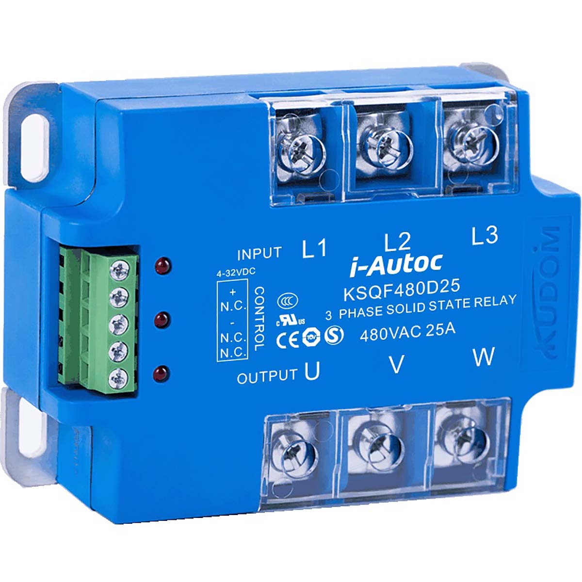 i-Autoc KSQ Series Solid State Relay, 25 A Load, Panel Mount, 530 V ac Load, 32 V dc Control