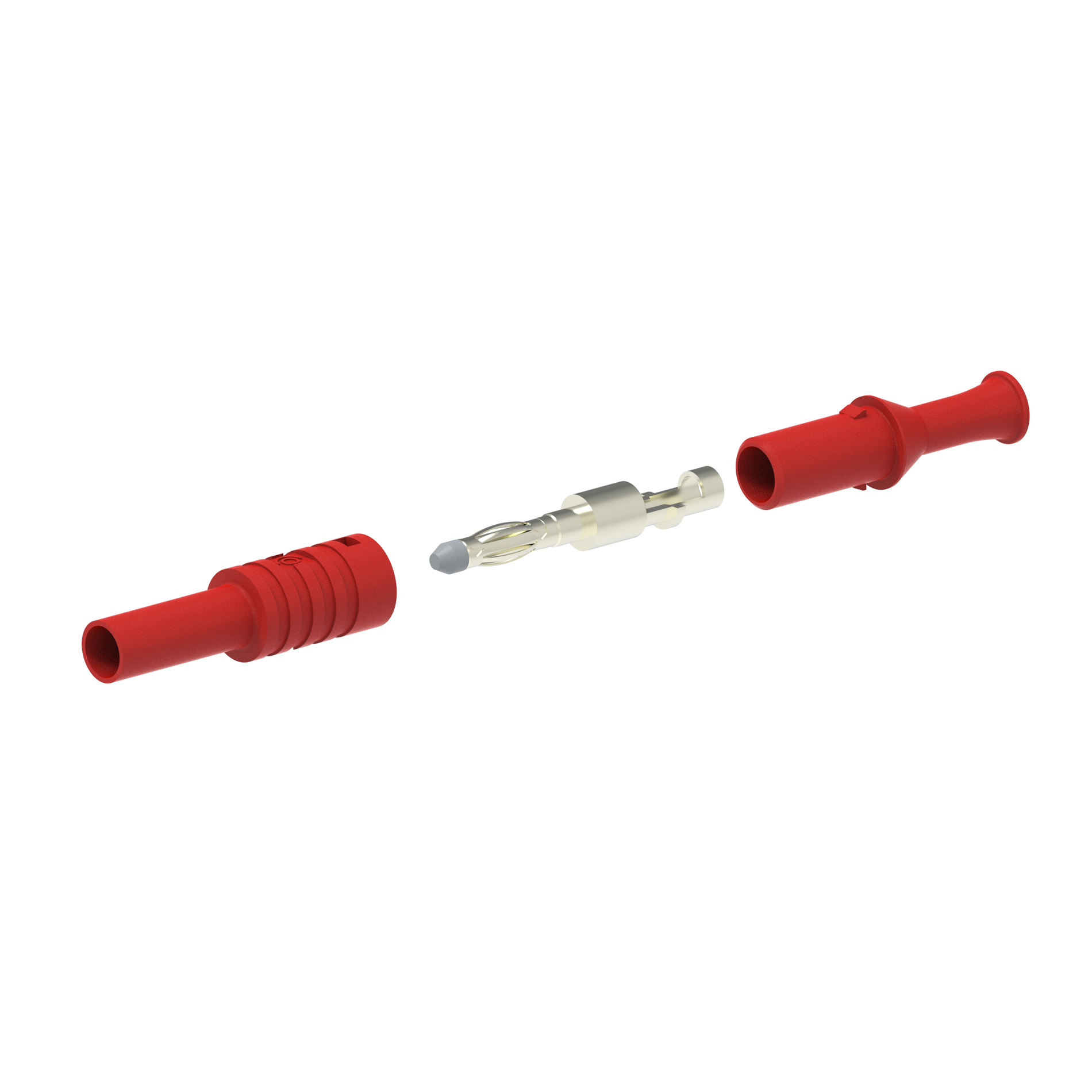 Electro PJP Red Male Banana Plug, 4 mm Connector, Solder Termination, 36A, 1kV, Nickel Plating