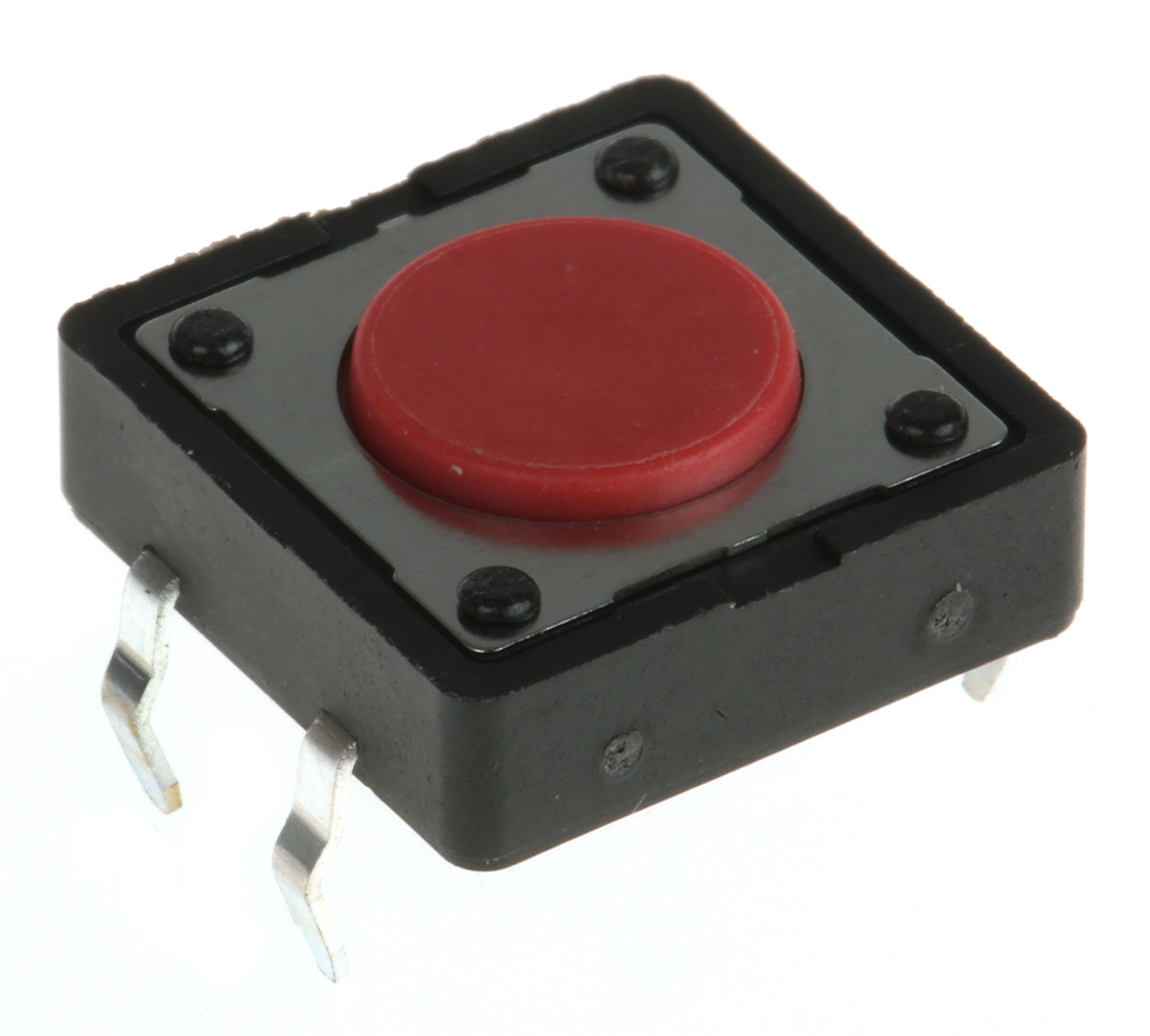 APEM Red Button Tactile Switch, SPST 50 mA @ 12 V dc 0mm