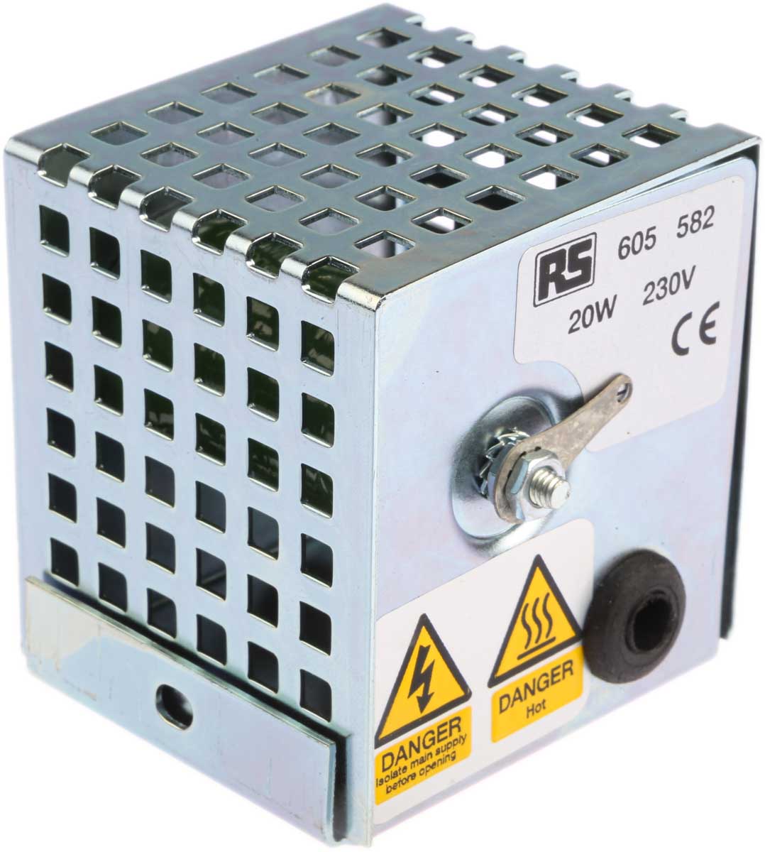 RS PRO Enclosure Heater, 230V ac, 20W Output, 20W Input, 45°C, 70mm x 65mm x 67mm
