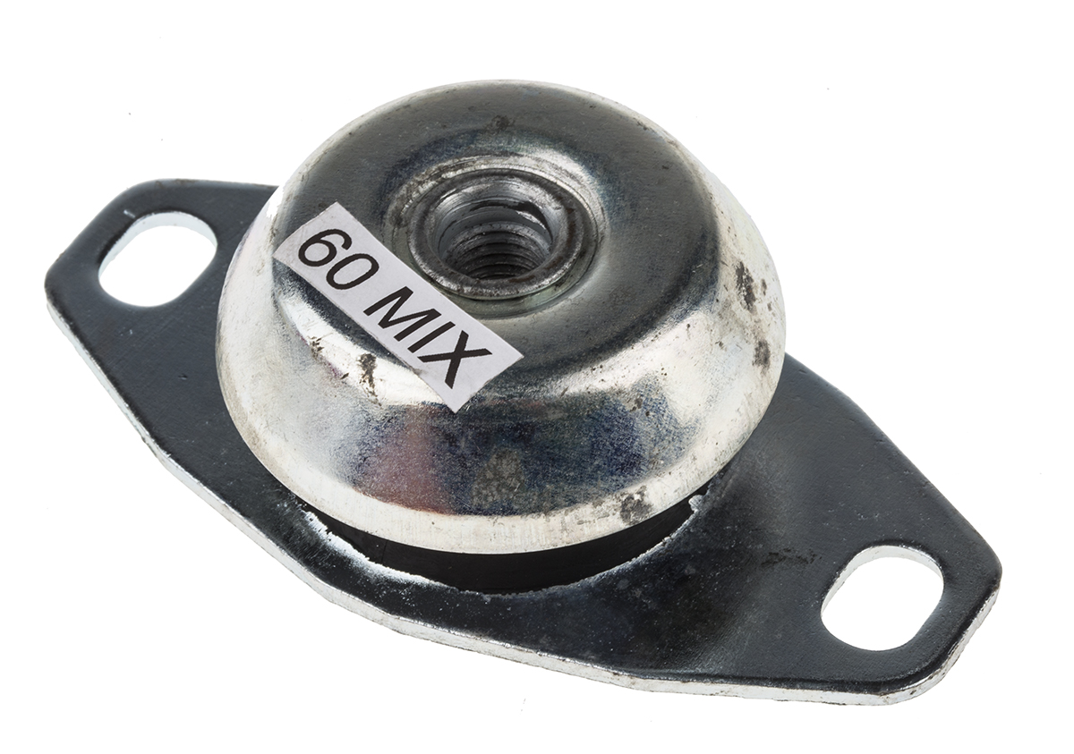 RS PRO Round M12 Anti Vibration Mount with 118kg Compression Load