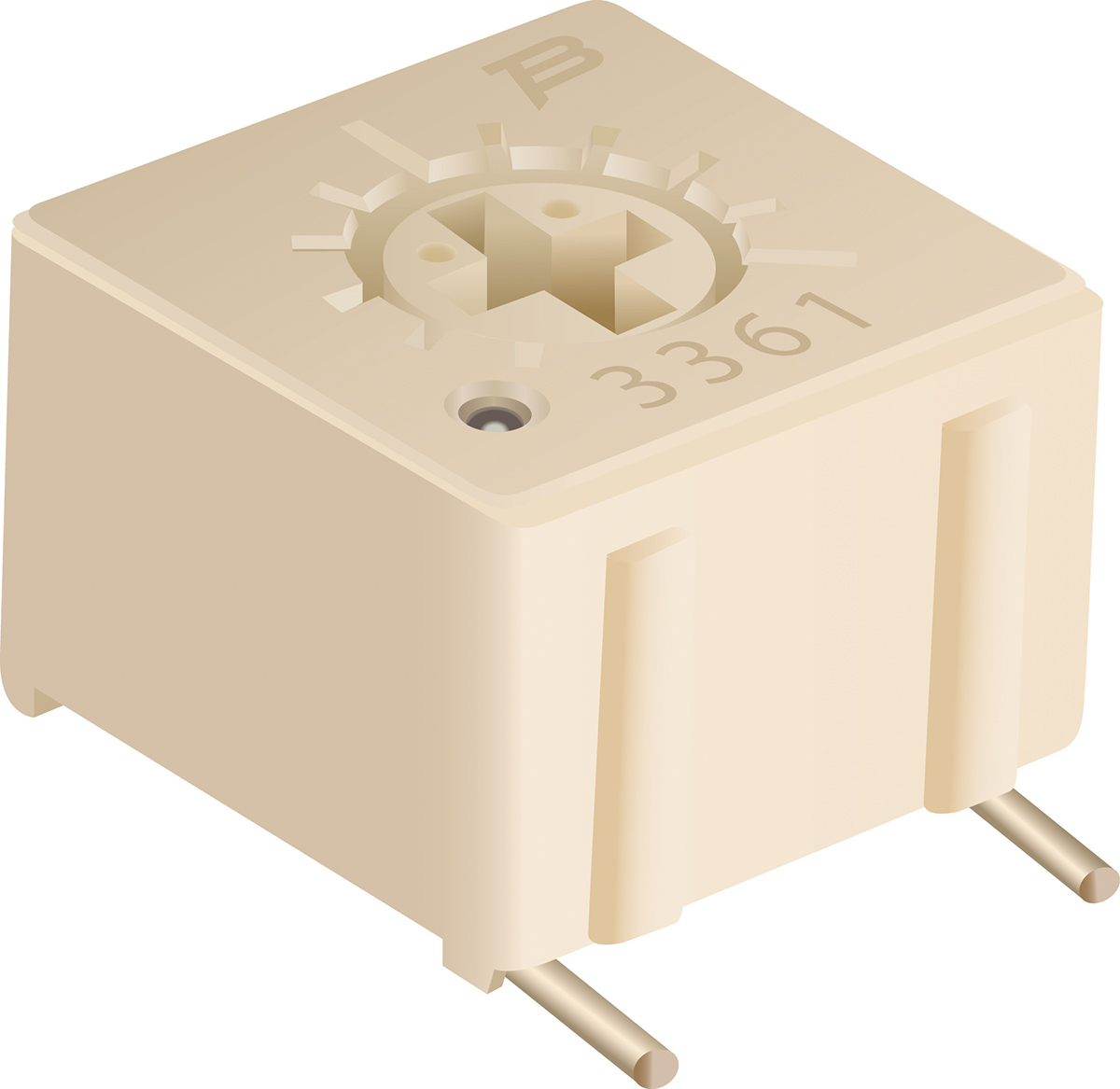 10kΩ, SMD Trimmer Potentiometer 0.5W Top Adjust Bourns, 3361