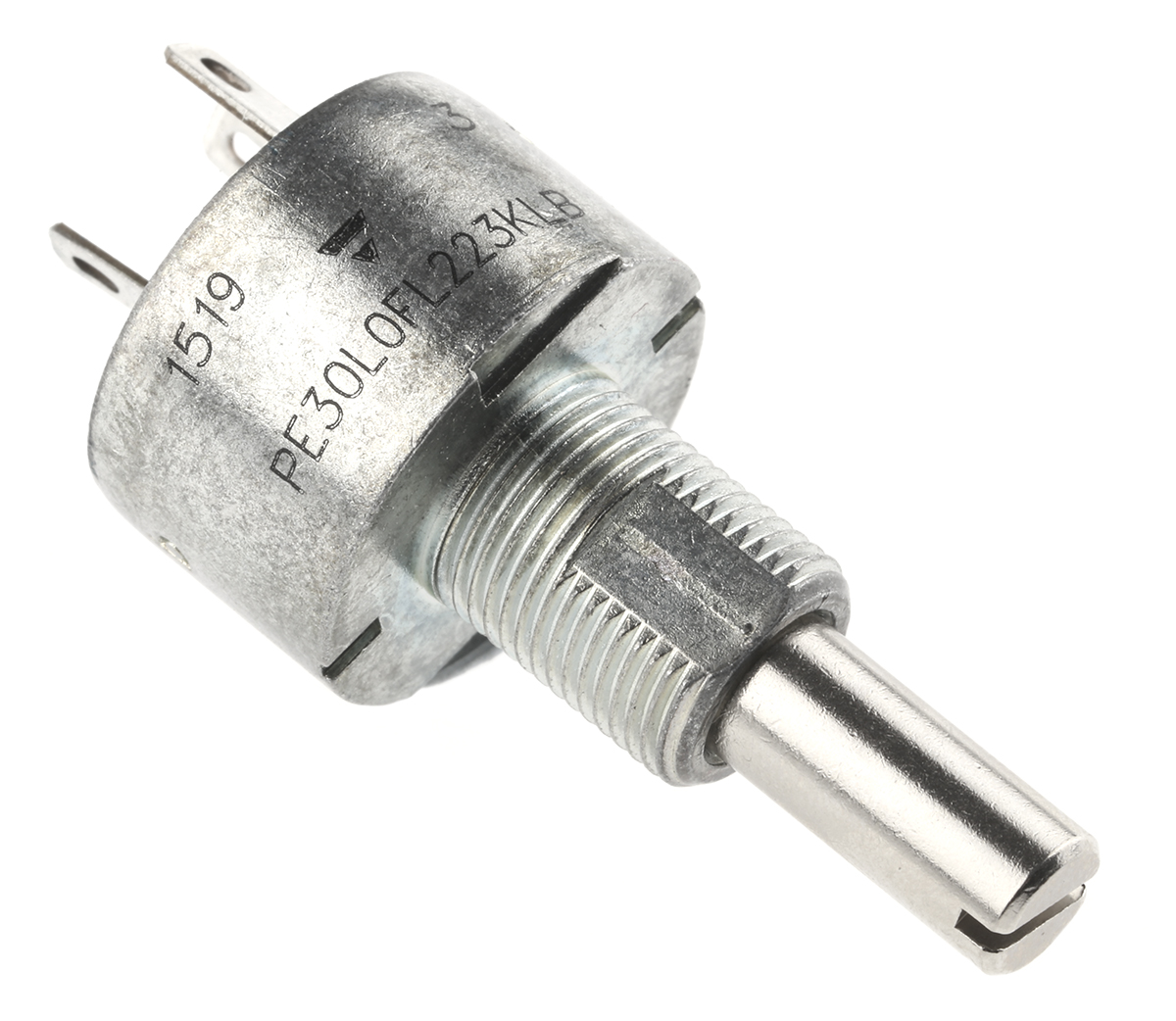 Vishay PE30 22kΩ Rotary Potentiometer 1-Gang Panel Mount, PE30L0FL223KLB