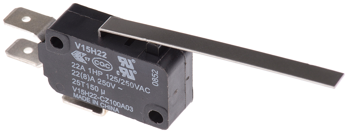 Honeywell Long Leaf Lever Micro Switch, Quick Connect Terminal, 22 A @ 250 V ac, SPDT, IP67