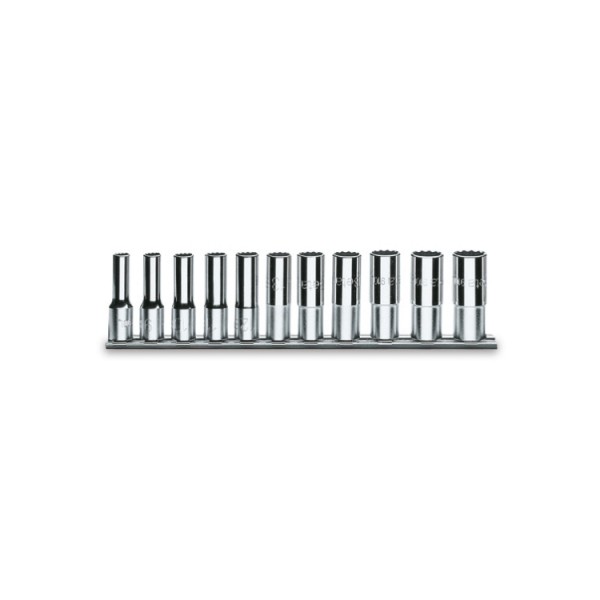 BETA 11-Piece Metric 1/2 in Deep Socket Set , 12 point