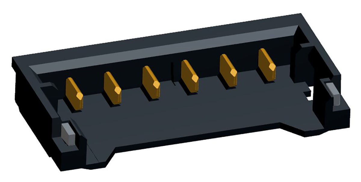 Molex Pico-Ezmate Series Straight Surface PCB Header, 6 Contact(s), 1.2 mm Pitch, 1 Row, Shrouded