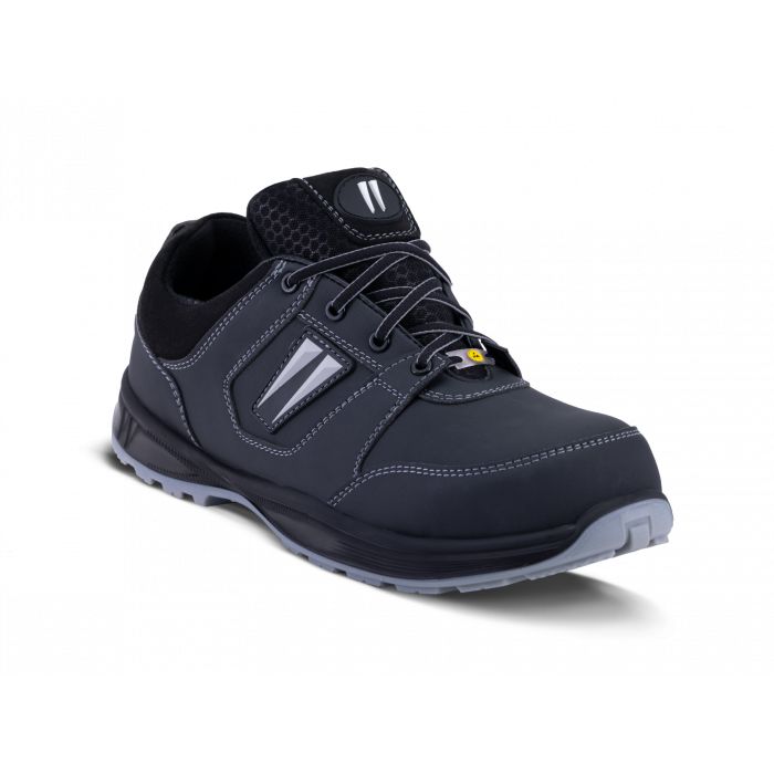 Gaston Mille GBNO3 Unisex Black Aluminium Toe Capped Safety Shoes, UK 5, EU 39