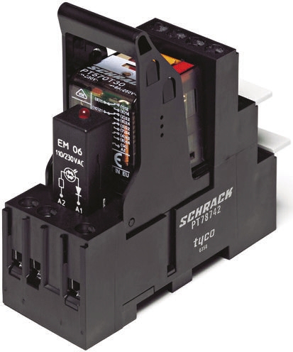 TE Connectivity DIN Rail Power Relay, 115V ac Coil, 6A Switching Current, 4PDT