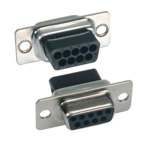 L-Com C&P 9 Way Through Hole D-sub Connector Socket
