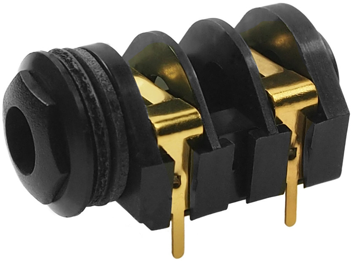 RS PRO Jack Connector 6.35 mm Panel Mount Mono Socket, 2Pole 5A