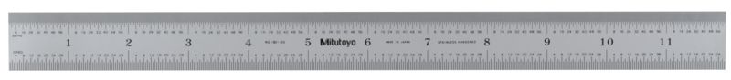 Mitutoyo 300mm Steel Imperial, Metric Ruler
