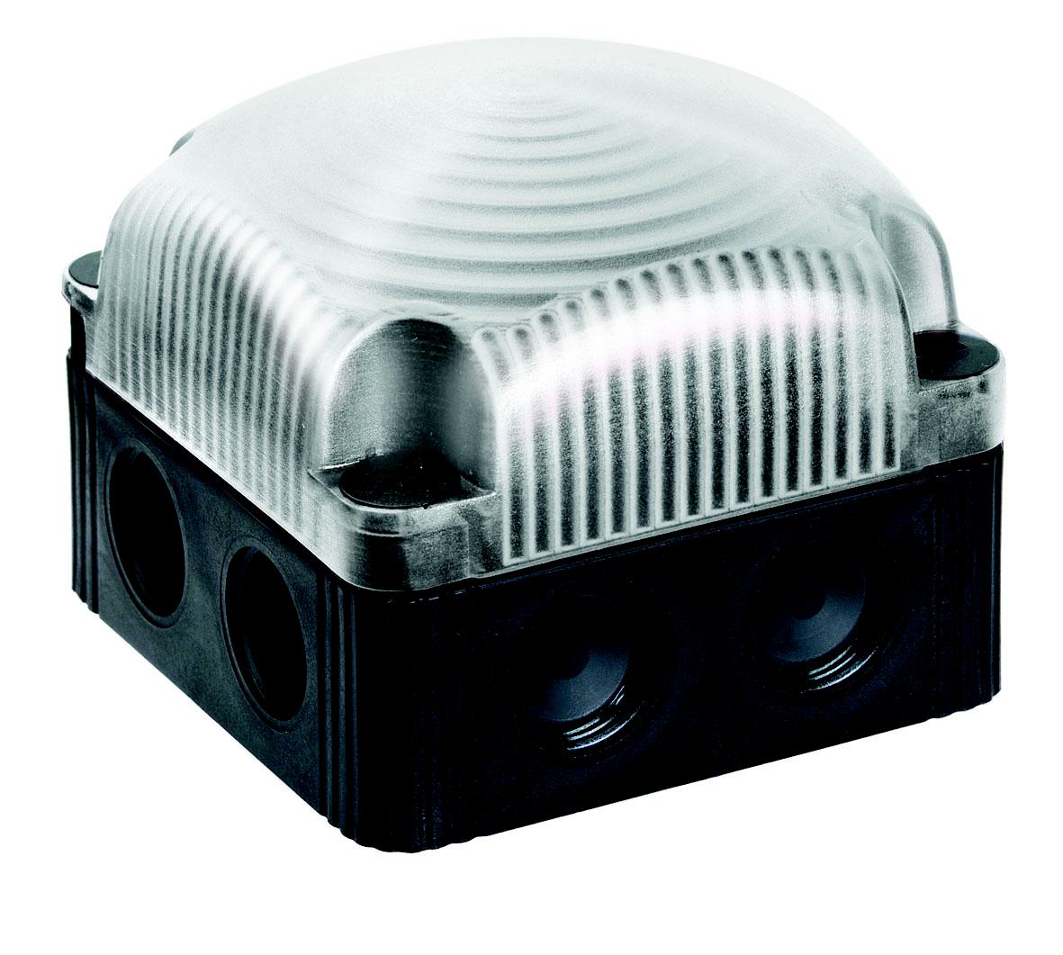 Werma 853 Series Clear EVS Beacon, 12 V, Base Mount/ Wall Mount, LED Bulb