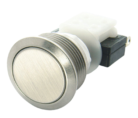 ITW Switches H48M Series Push Button Switch, Latching, Panel Mount, 19.56mm Cutout, SPDT, 250V ac, IP67