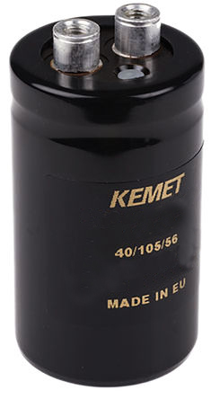 KEMET 22000μF Aluminium Electrolytic Capacitor 25V dc, Screw Terminal - ALS40A223DB025