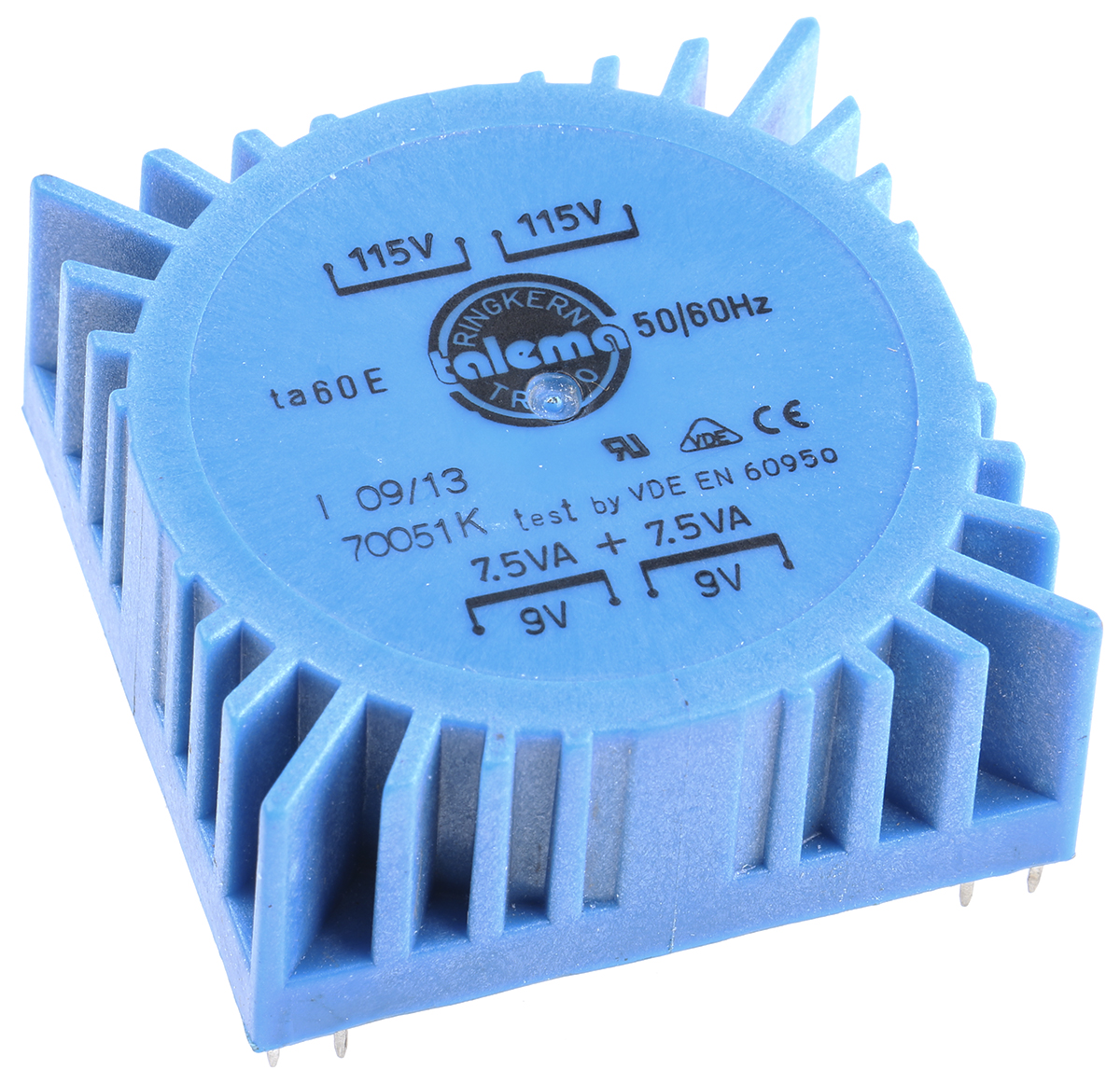 Nuvotem Talema 115 V ac, 230 V ac, 2 x 9V ac Toroidal Transformer, 15VA 2 Output