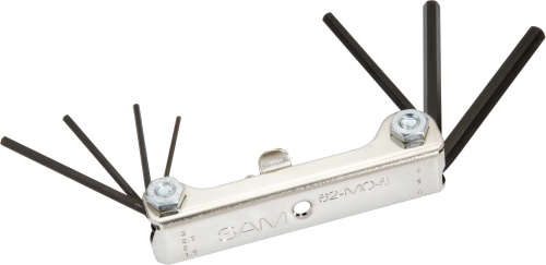 SAM 7 piece Folding Hex Key Set, 1.5 → 6mm