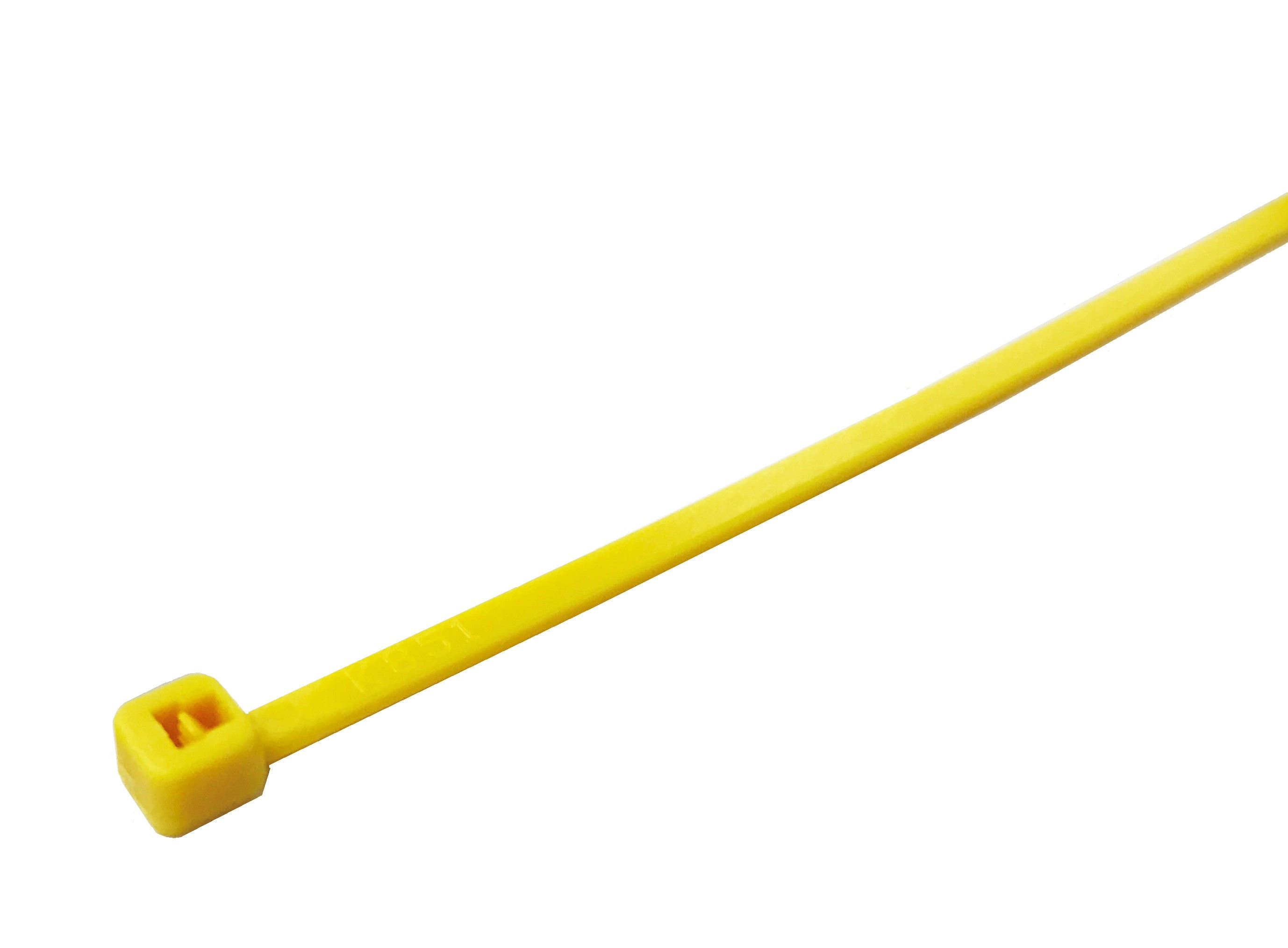 RS PRO Cable Tie, 203mm x 2.5 mm, Yellow Nylon, Pk-500