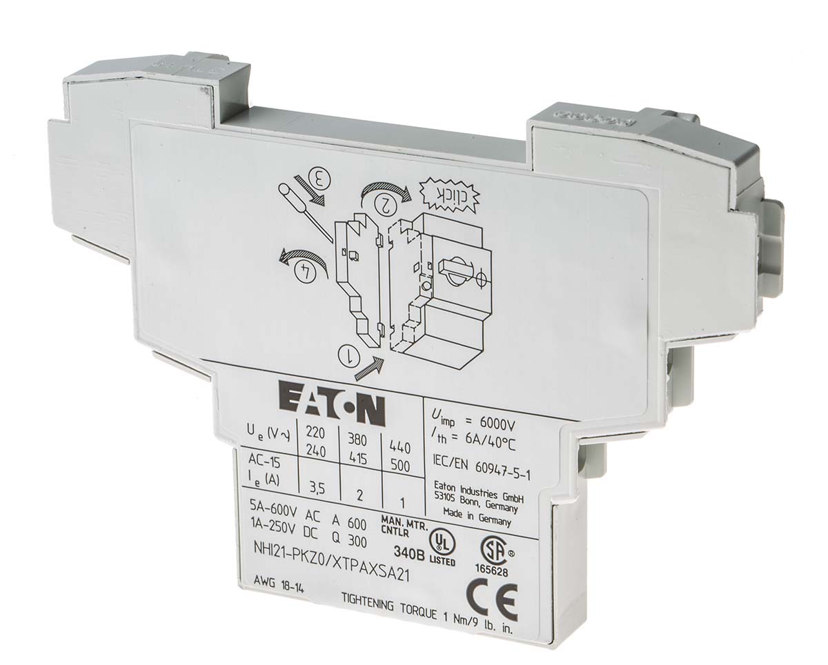 Eaton Auxiliary Contact, 3 Contact, NC + 2NO, Side Mount