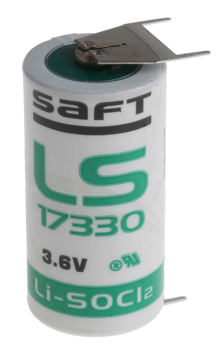 Saft Lithium Thionyl Chloride 3.6V, 2/3 A 2/3 A Battery