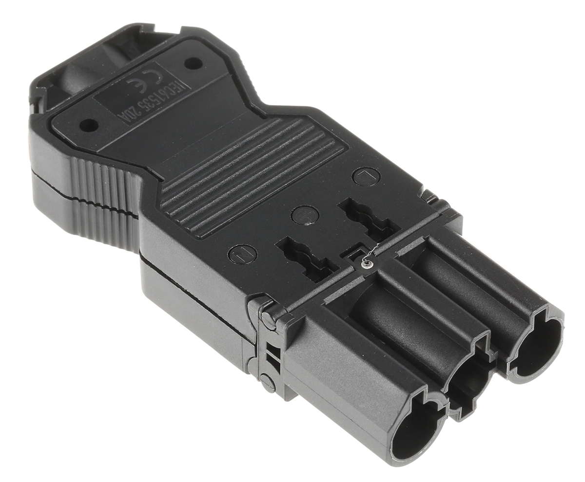 Wieland GST18i3 Series Mini Connector, 3-Pole, Male, Cable Mount, 20A, IP40