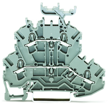WAGO 2002-2231 TOPJOB S, 2002 Series Grey, 2.5mm², Double-Level, Push-In Cage Clamp Termination, ATEX, IECEx