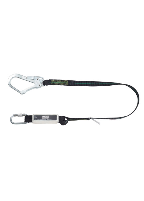 MSA Safety 1.5m Fall Arrest Lanyard Screw Gate Karabiner Single