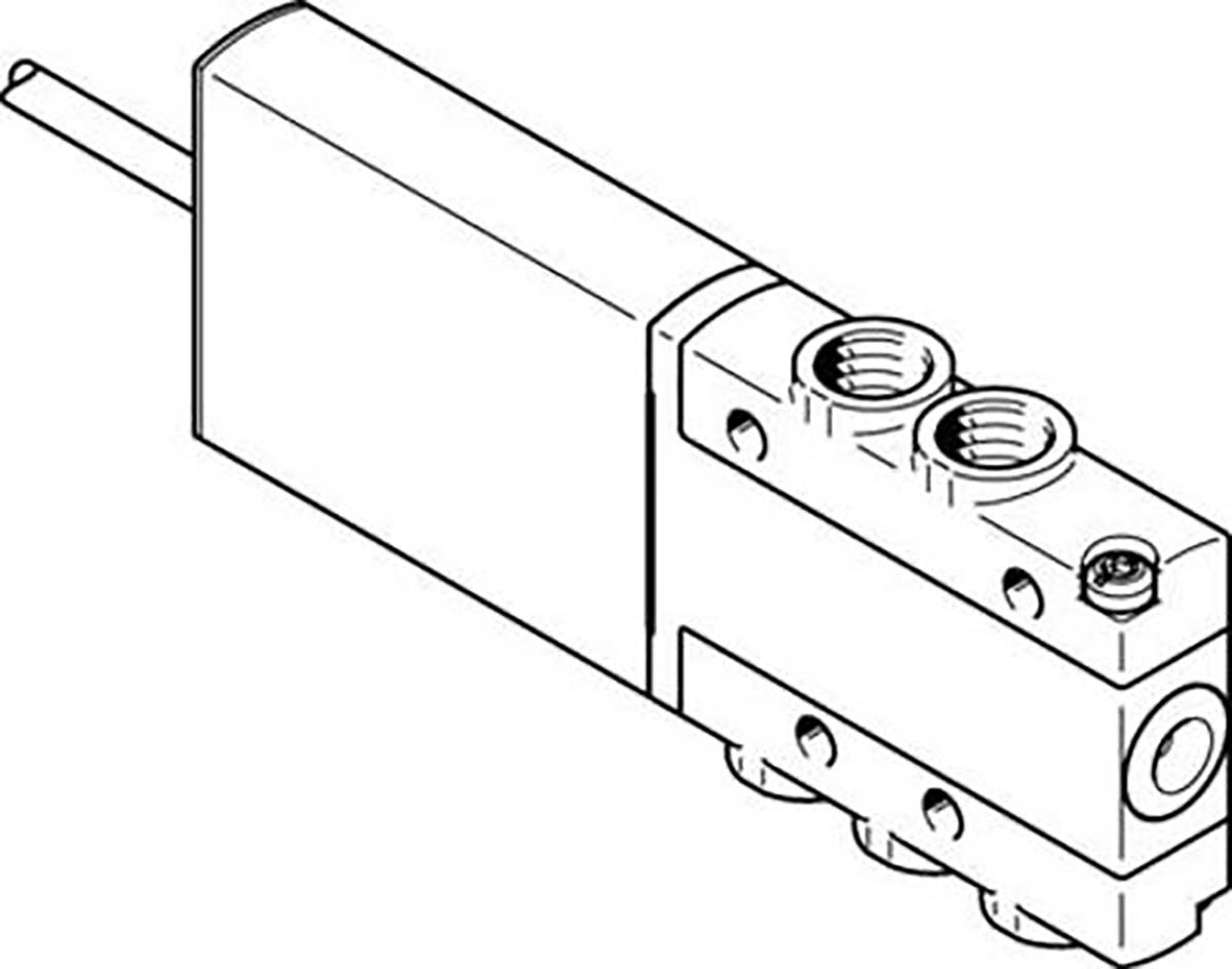 Festo 5/2 Monostable Pneumatic Solenoid/Pilot-Operated Control Valve - Electrical M7 MHE2 Series, 525115