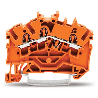 WAGO 2002-6302 TOPJOB S Series Orange, 2.5mm², 1-Level, Push In Termination, ATEX, CSA, IECEx