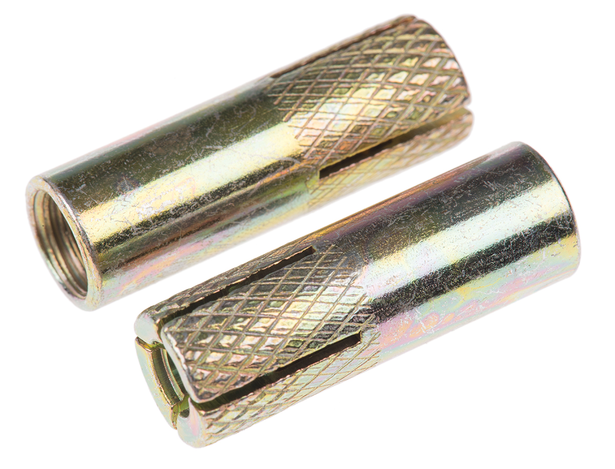 RS PRO Steel Drop In Anchor M8 x 30mm, 10mm Fixing Hole