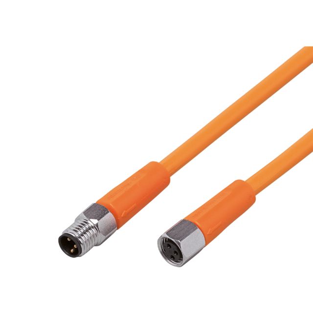 ifm electronic Male 1 way M8 to Female 1 way M8 Sensor Actuator Cable, 0.6 m